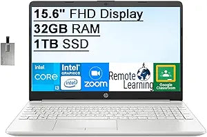 HP 2022 15.6" Laptop i3-1115G4 32GB RAM 1TB SSD + 32GB USB