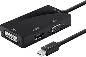 Monoprice 112799 Mini DisplayPort to 4K HDMI DVI VGA Adapter