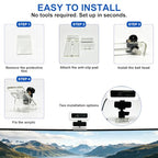 VUESTAND T1 Clear Acrylic Webcam Mount with 360° Ball Head