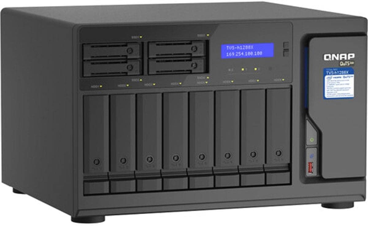 QNAP TVS-h1288X-W1250 Media NAS 10GbE