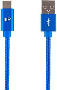 Monoprice 138912 USB-C to USB-A Nylon-Braid Charge & Sync Cable — main product image