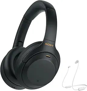 Sony WH-1000XM4 - Wireless Noise Canceling Headphones Bundle - Black