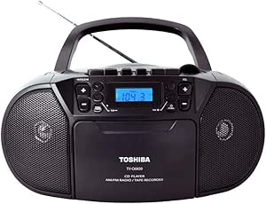 Toshiba TY-CKM39(BK) Portable Boombox - CD, Cassette, AM/FM, Aux