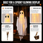 Ruivata 5FT Hanging Swinging Ghost Halloween Yard Decoration