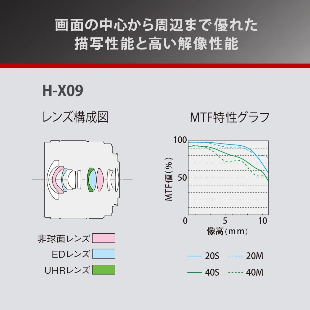 Panasonic H-X09 Wide Angle Lens for LUMIX DSLR