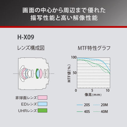 Panasonic H-X09 Wide Angle Lens for LUMIX DSLR