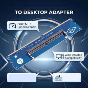 Wisoqu DDR5 Laptop SODIMM to Desktop Memory Adapter