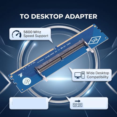 YUEHISY Laptop DDR5 to Desktop U-DIMM Memory Adapter Card — main product image