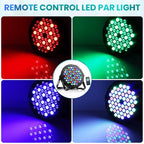 Czgor 54 LED RGBW Par Stage Light with Remote and DMX