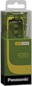 Panasonic RPHJE140G L-Shape Inner Ear Earbuds - Green