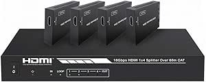 Monoprice 142271 Blackbird 4K HDMI 1x4 Splitter Extender Kit