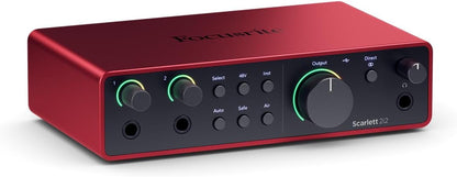 Focusrite Scarlett 2i2 4th Gen USB Audio Interface Studio Bundle