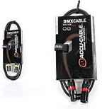 Accu Cable 10ft DMX Cable & AC3PDMX5 Power Cable Bundle