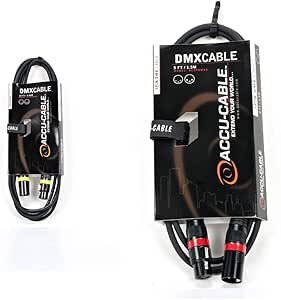 Accu Cable 10ft DMX Cable & AC3PDMX5 Power Cable Bundle