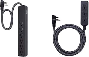 GE UltraPro Surge Protector 6 Outlet 8ft Cord