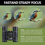 M.A.K 10x25 Compact HD Pocket Binoculars