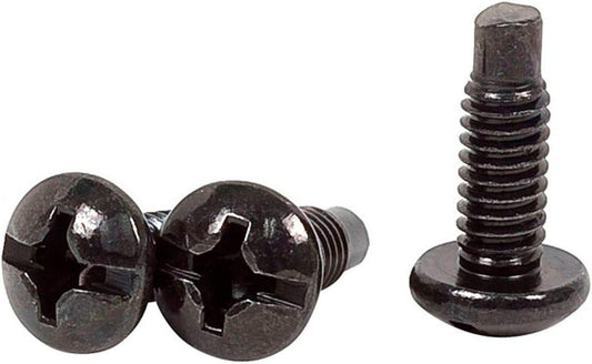 Monoprice 108622 Rack Screws - 12/24, 19mm, Black, 50-Piece Set