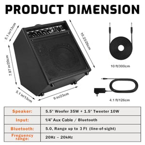 GOGHOST 20W Electronic Drum Amp with Bluetooth