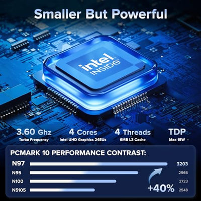 KAMRUI Essenx E1 N97 Mini PC Desktop Computer