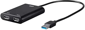 Monoprice 130531 USB 3.0 to Dual 4K HDMI Video Adapter