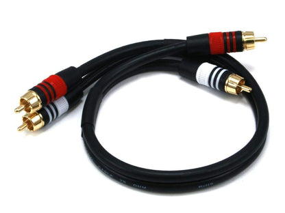 Monoprice 102864 Premium 2RCA Male to Male Audio Cable 6ft