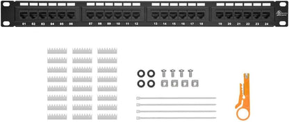 Monoprice N252-024 Cat6 Patch Panel 24-Port