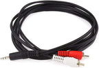Monoprice 100665 Audio Cable - 3.5mm to Dual RCA - 6ft