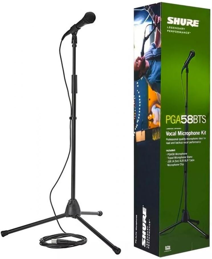Shure PGA58BTS Vocal Microphone Kit with Stand & Cable