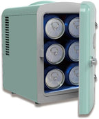 RCA RMIS129-MINT Mini Retro 6-Can Beverage Fridge - Mint