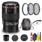 Canon 3554B002 EF 100mm f/2.8L Macro IS USM Lens Renewed