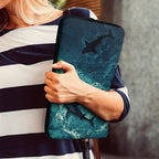 Nhdotdfs Marine Life Neoprene Laptop Sleeve, Teal & Black