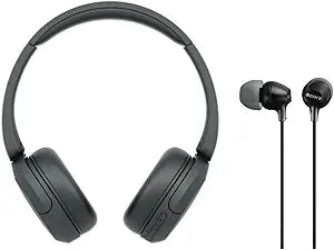 Sony WH-CH520 Wireless Headphones Bundle with Earbuds