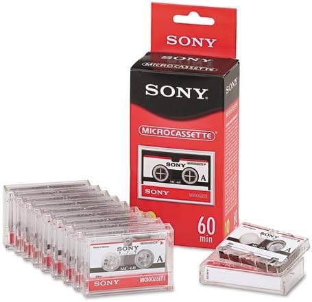 Sony MC 60L Microcassette Tapes - 10 Pack