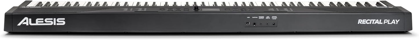 Alesis RECITAL PLAY 88-Key Digital Piano Keyboard Bundle