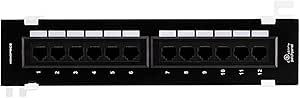 Monoprice Vertical Cat5e Mini Patch Panel - 12 Port 110 Type