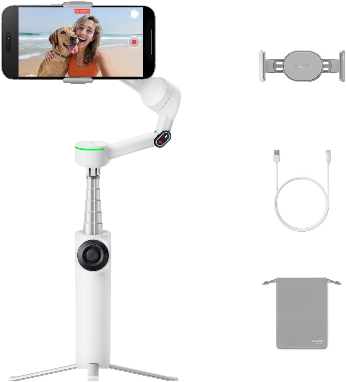 Insta360 Flow 2 Pro Foldable AI Gimbal Stabilizer