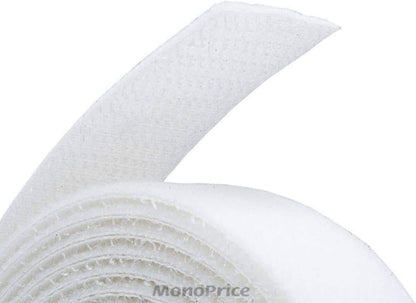 Monoprice Hook & Loop Fastening Tape 3-Pack White