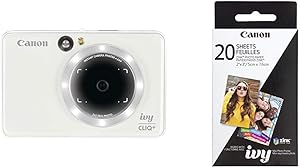 Canon IVY CLIQ+ Instant Camera Printer - Pearl White — main product image