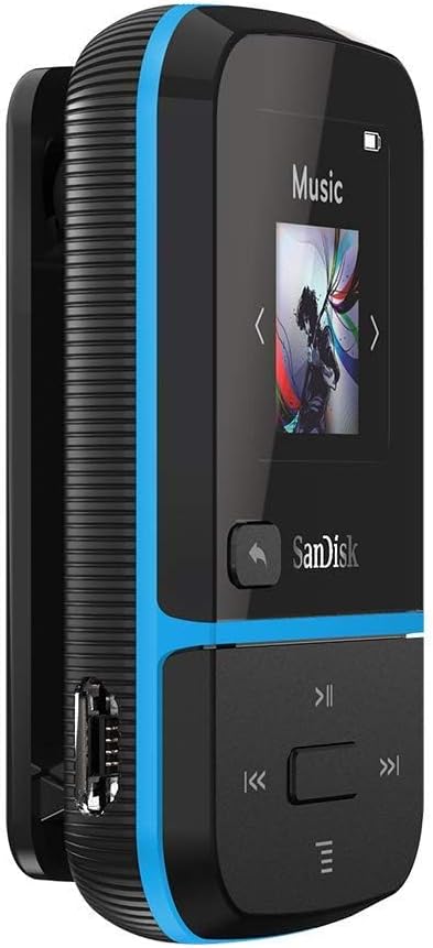 SanDisk Clip Sport Go 16GB MP3 Player Blue Renewed