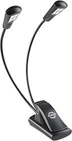 K&M 240/5 Dual Gooseneck Music Stand Light LED