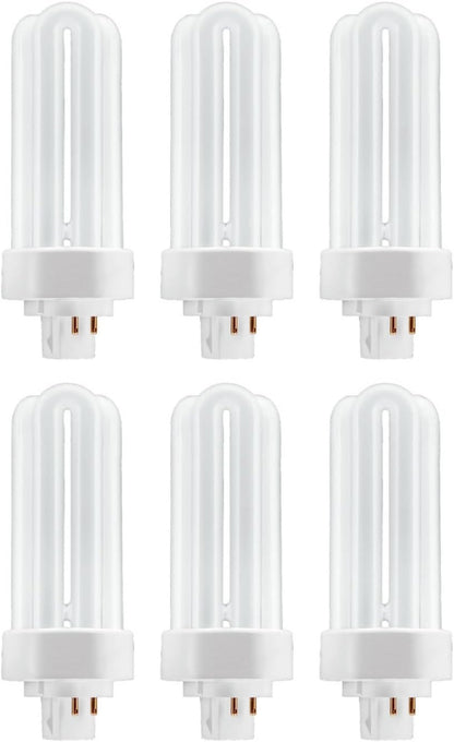 GE Cool White 26W CFL GX24q-3 Plug-in Bulb 6-Pack