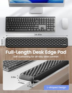 Vaydeer L-Shaped Full-Length Ergonomic Desk Elbow Rest Pad