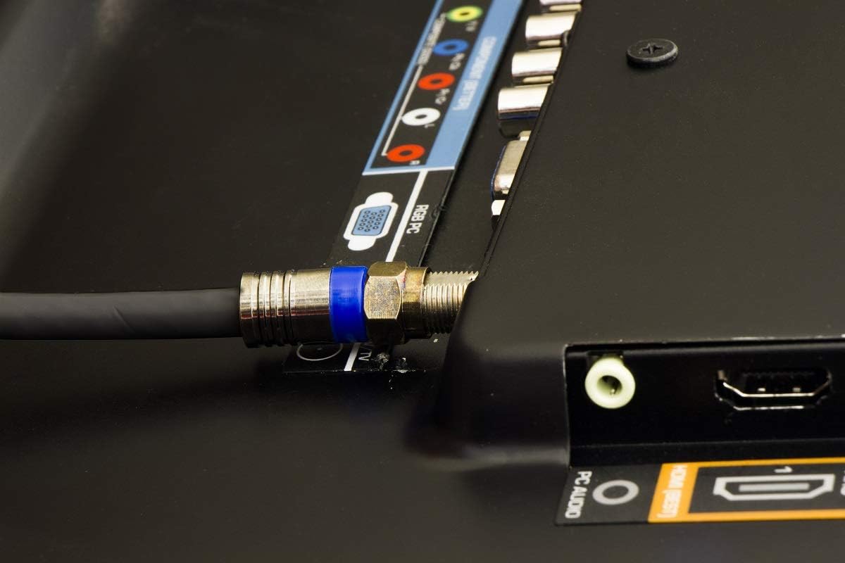 GE 33532 50ft RG6 Coaxial Cable - Quad Shielded, In-Wall Rated