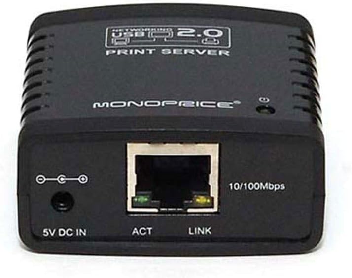 Monoprice 105342 USB 2.0 Network Print Server