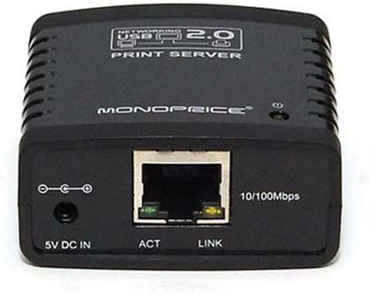 Monoprice 105342 USB 2.0 Network Print Server