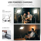 2-Pack LED Video Light Kit, NiceVeedi Studio Light, 2800-6500K Dimmable Photography Lighting Kit with Tripod Stand&Phone Holder, 73