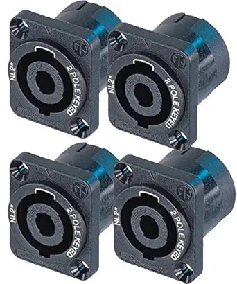 Neutrik 4330108453 NL2MP 2-Pole Speakon Connector (4-Pack)