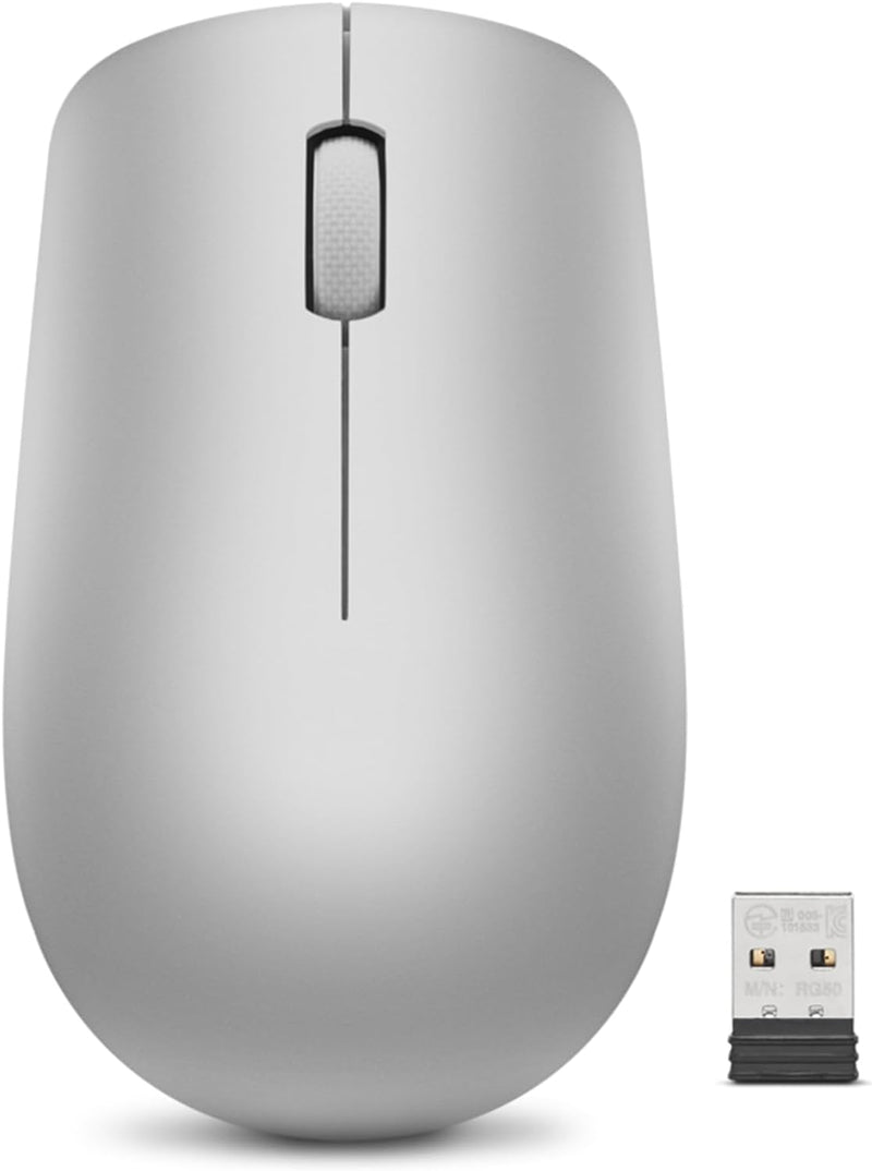 Lenovo 530MOUSE Full Size Wireless Mouse - Platinum Grey — main product image