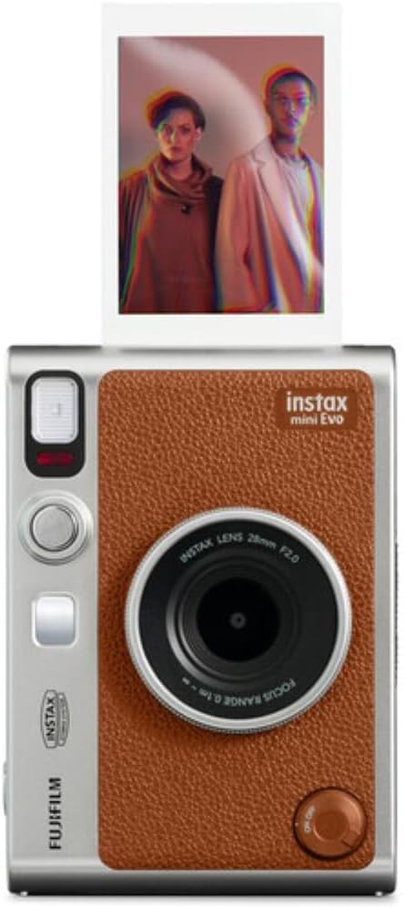 Fujifilm FUJIFILM INSTAX MINI EVO Brown Instant Camera Bundle