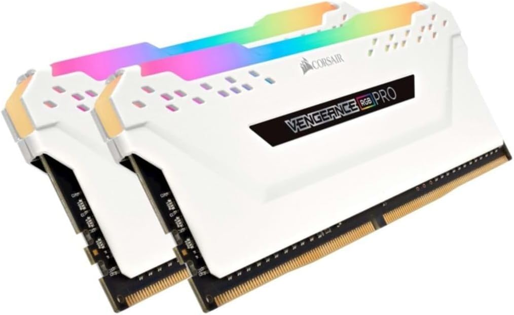 Corsair CMW16GX4M2C3200C16W Vengeance 16GB DDR4 RGB Memory White